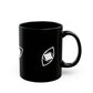 Contemporary Black Coffee Mug with "Metamoorphosis"  Design - Perfect for Creatives and Gift Giving