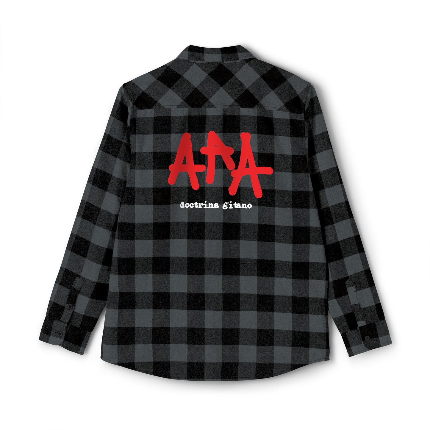 Unisex Flannel Shirt "AAA" di Amoor - Cozy Black & Gray Checkered Shirt