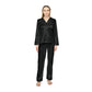 Women's Satin Pajamas Classic Black "Metamoorphosis"