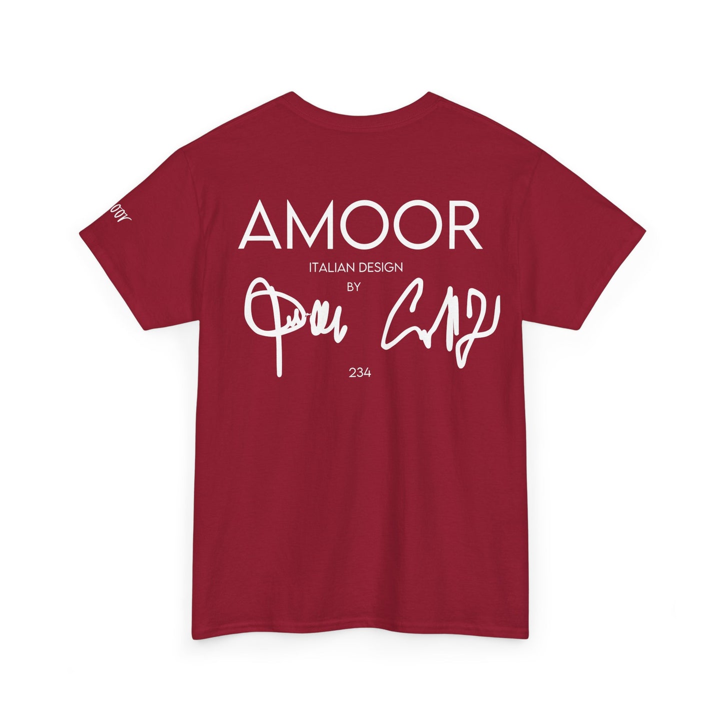 Red Cultural Expression Unisex Heavy Cotton Tee with sign of Amoor's designer