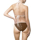 Costume da bagno bikini marrone da donna Design 'Amoor' fantasia colorfull